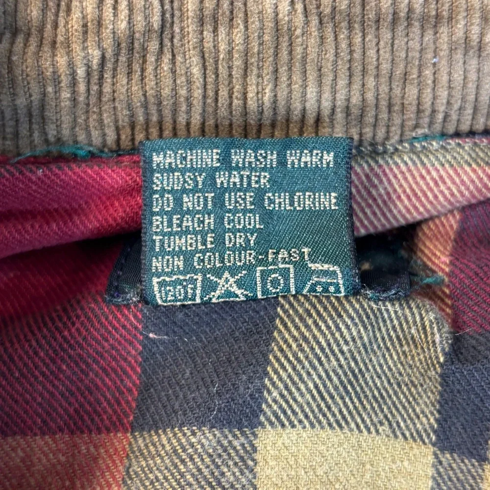 Vintage j crew oarsman chore barn jacket men's large brown flannel lined